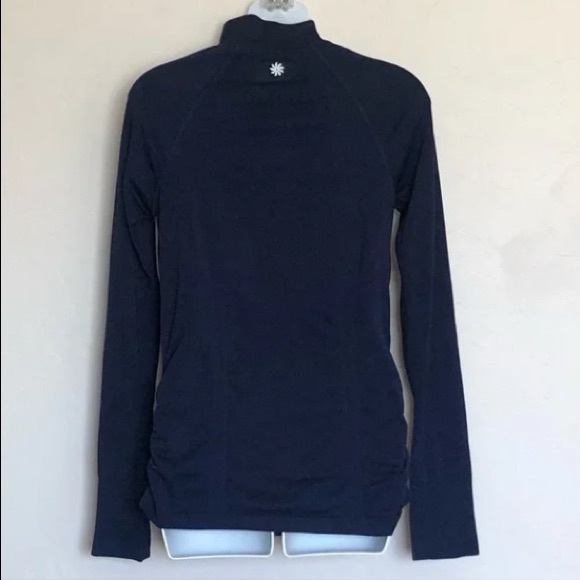 Athleta Fast Track Quarter Zip Ruched Pullover Top Sz M - Picture 2 of 2